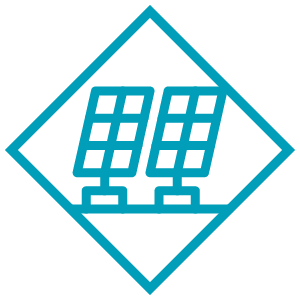 Wattwechsel Iconset PV Anlagen Pazifikblau